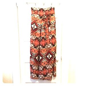 Aztec printed sheer pants